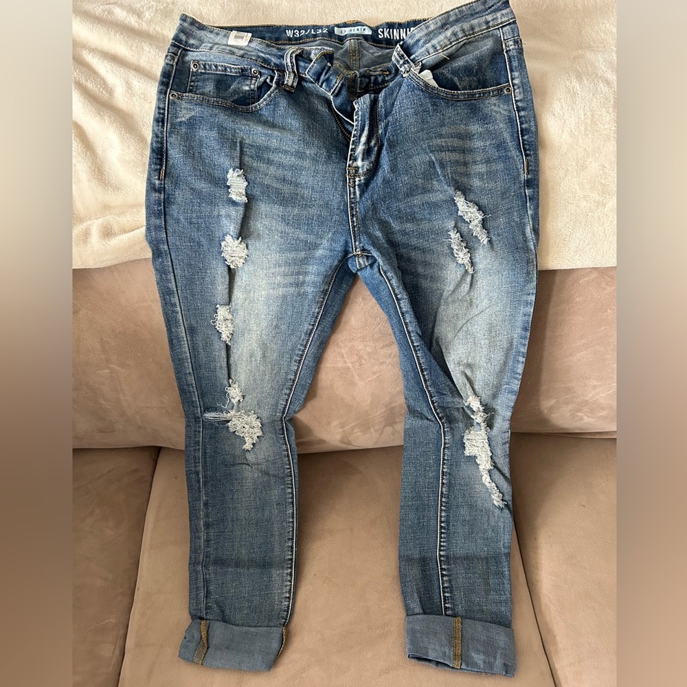 Distressed UH denim
